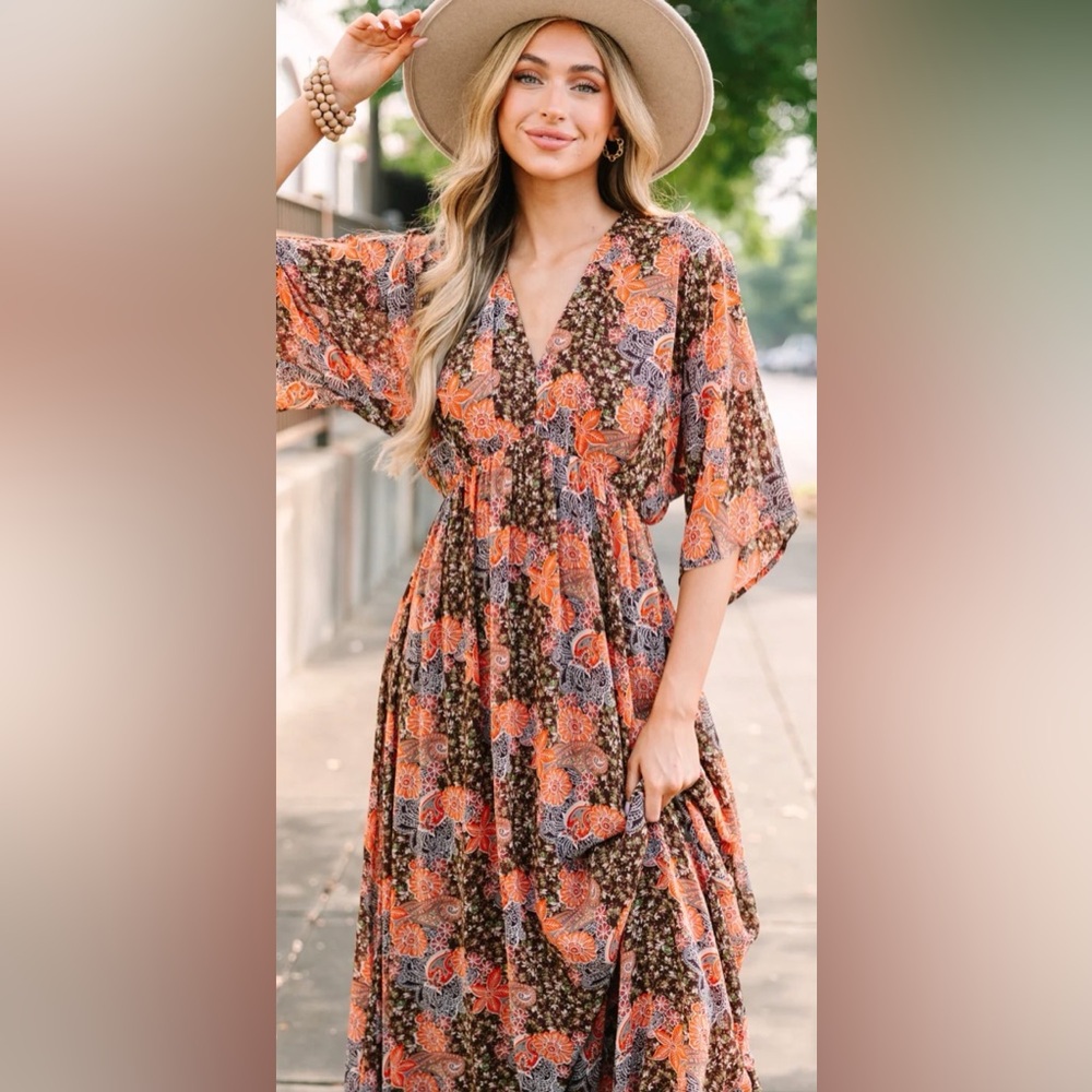 Floral Bohemian Maxi Dress by Entro NWT